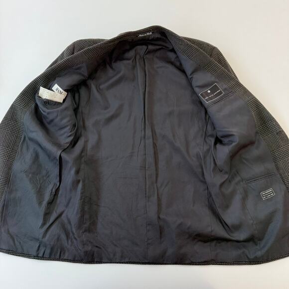 Vintage Mani by Giorgio Armani Wool Plaid Sport Coat Blazer Sz 39R - Picture 9 of 12